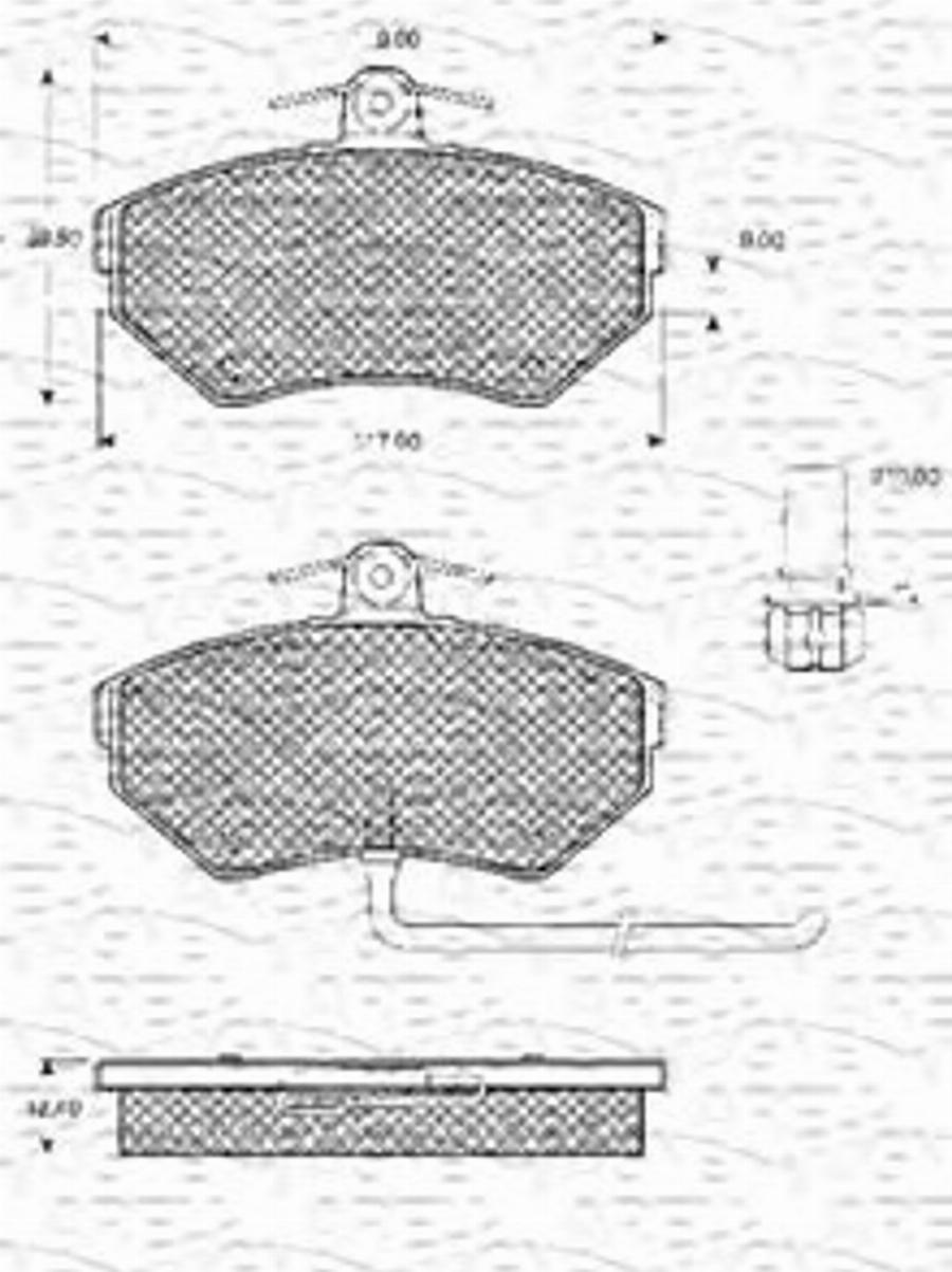 Magneti Marelli 363702161090 - Тормозные колодки, дисковые, комплект autodnr.net