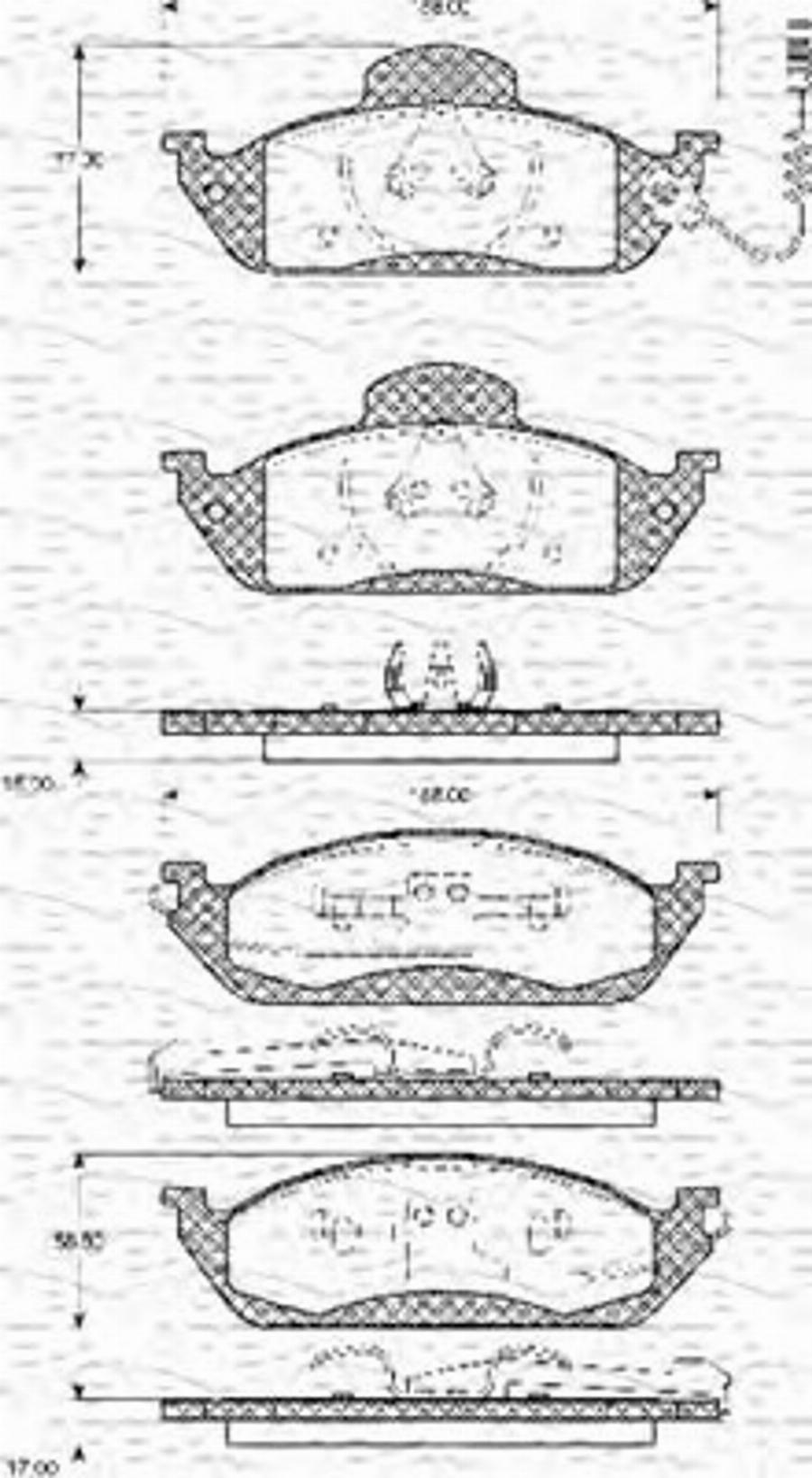 Magneti Marelli 363702161099 - Тормозные колодки, дисковые, комплект avtokuzovplus.com.ua