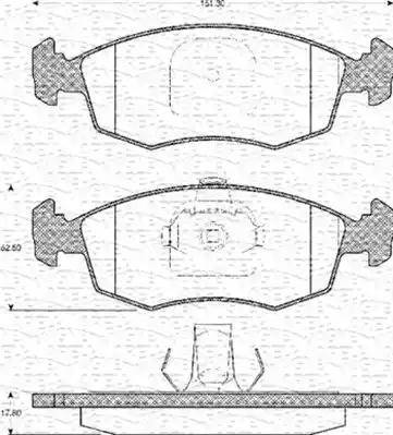 Magneti Marelli 363702161103 - Гальмівні колодки, дискові гальма autocars.com.ua