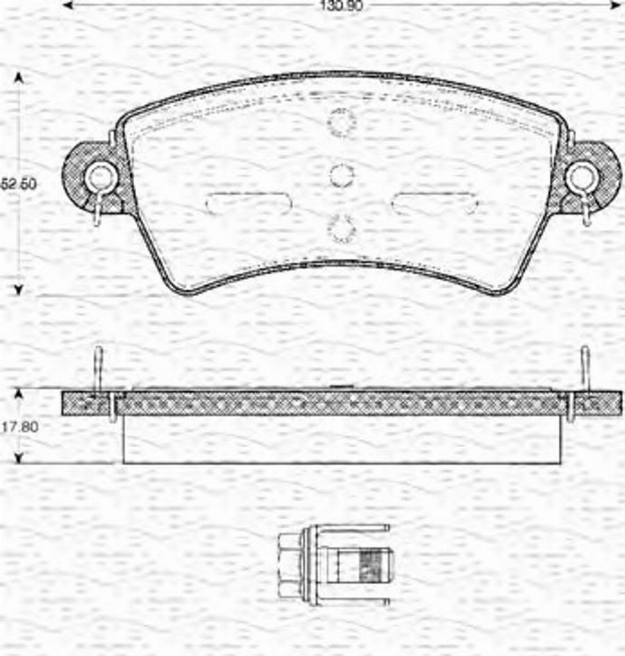 Magneti Marelli 363702161105 - Тормозные колодки, дисковые, комплект autodnr.net