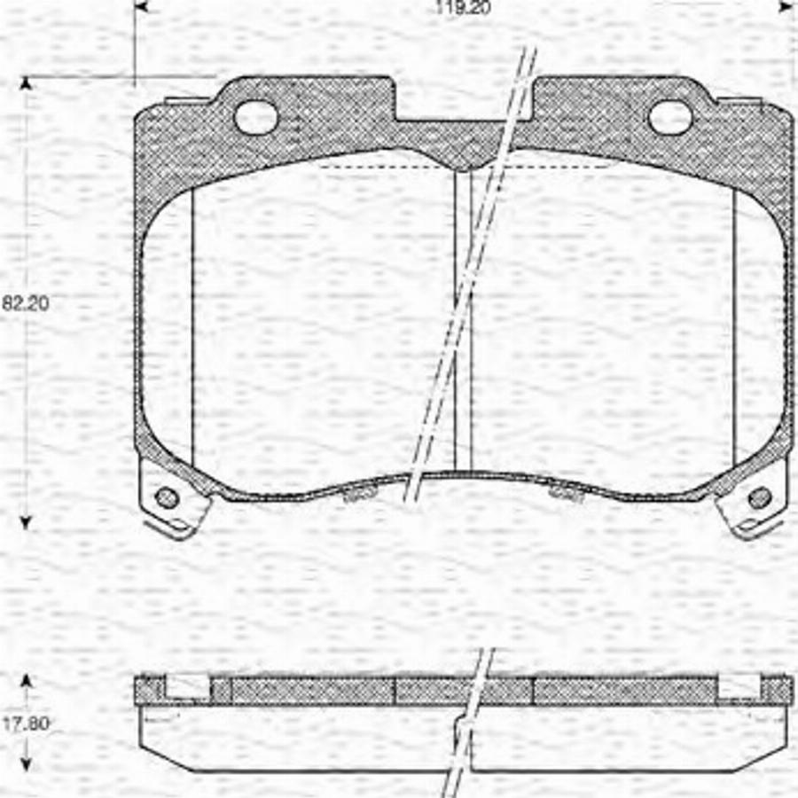 Magneti Marelli 363702161118 - Тормозные колодки, дисковые, комплект autodnr.net