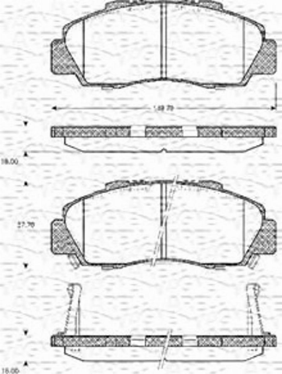 Magneti Marelli 363702161130 - Тормозные колодки, дисковые, комплект avtokuzovplus.com.ua