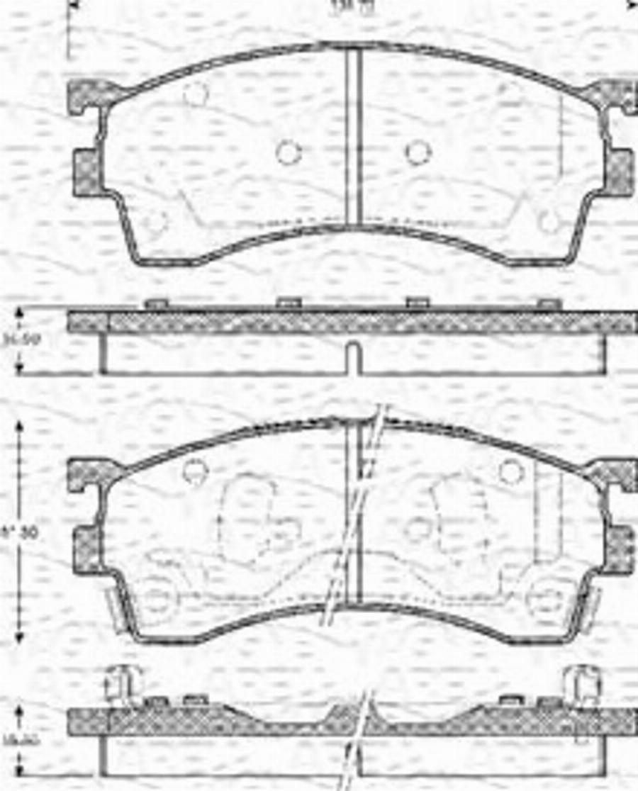 Magneti Marelli 363702161133 - Тормозные колодки, дисковые, комплект autodnr.net