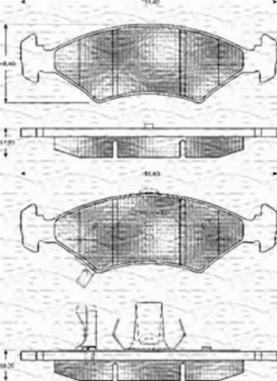 Magneti Marelli 363702161145 - Тормозные колодки, дисковые, комплект avtokuzovplus.com.ua