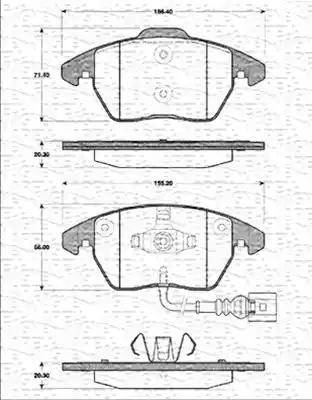 Magneti Marelli 363702161171 - Гальмівні колодки, дискові гальма autocars.com.ua