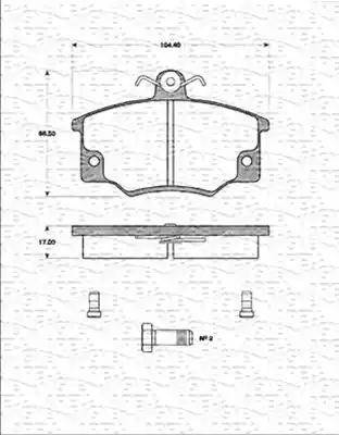 Magneti Marelli 363702161184 - Гальмівні колодки, дискові гальма autocars.com.ua