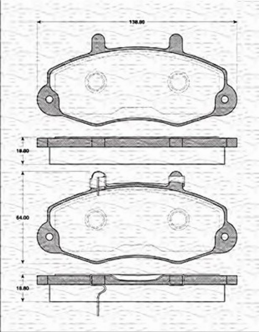 Magneti Marelli 363702161192 - Тормозные колодки, дисковые, комплект autodnr.net