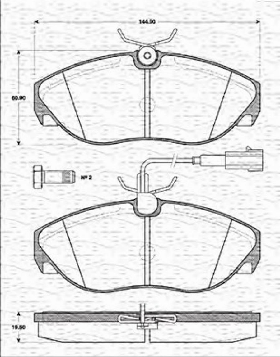 Magneti Marelli 363702161196 - Тормозные колодки, дисковые, комплект autodnr.net