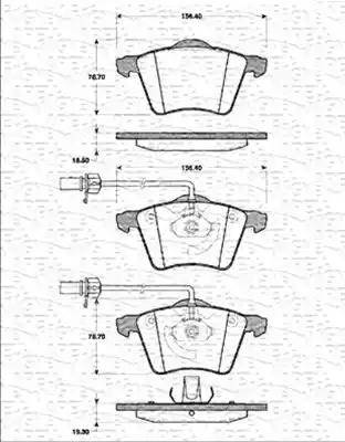 Magneti Marelli 363702161212 - Гальмівні колодки, дискові гальма autocars.com.ua