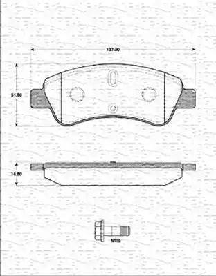 Magneti Marelli 363702161229 - Тормозные колодки, дисковые, комплект autodnr.net