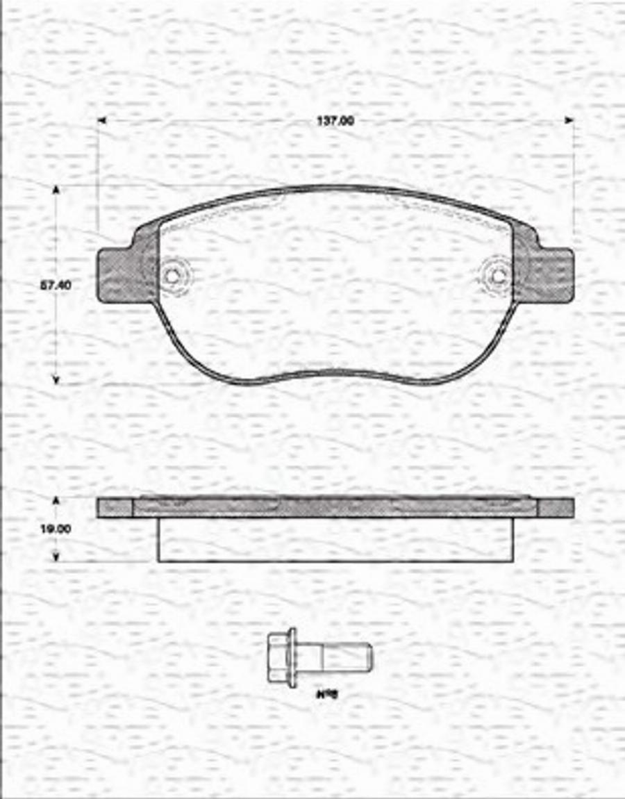 Magneti Marelli 363702161231 - Тормозные колодки, дисковые, комплект autodnr.net