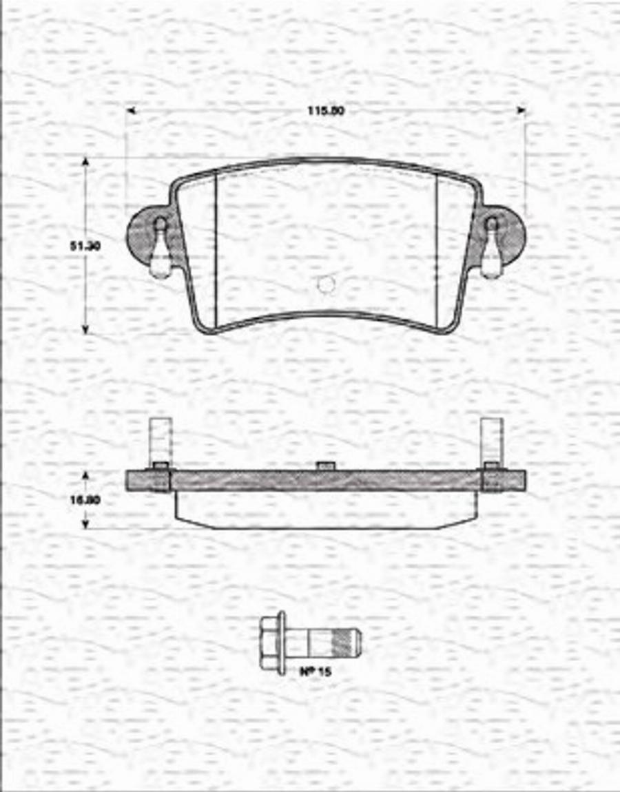 Magneti Marelli 363702161271 - Гальмівні колодки, дискові гальма autocars.com.ua