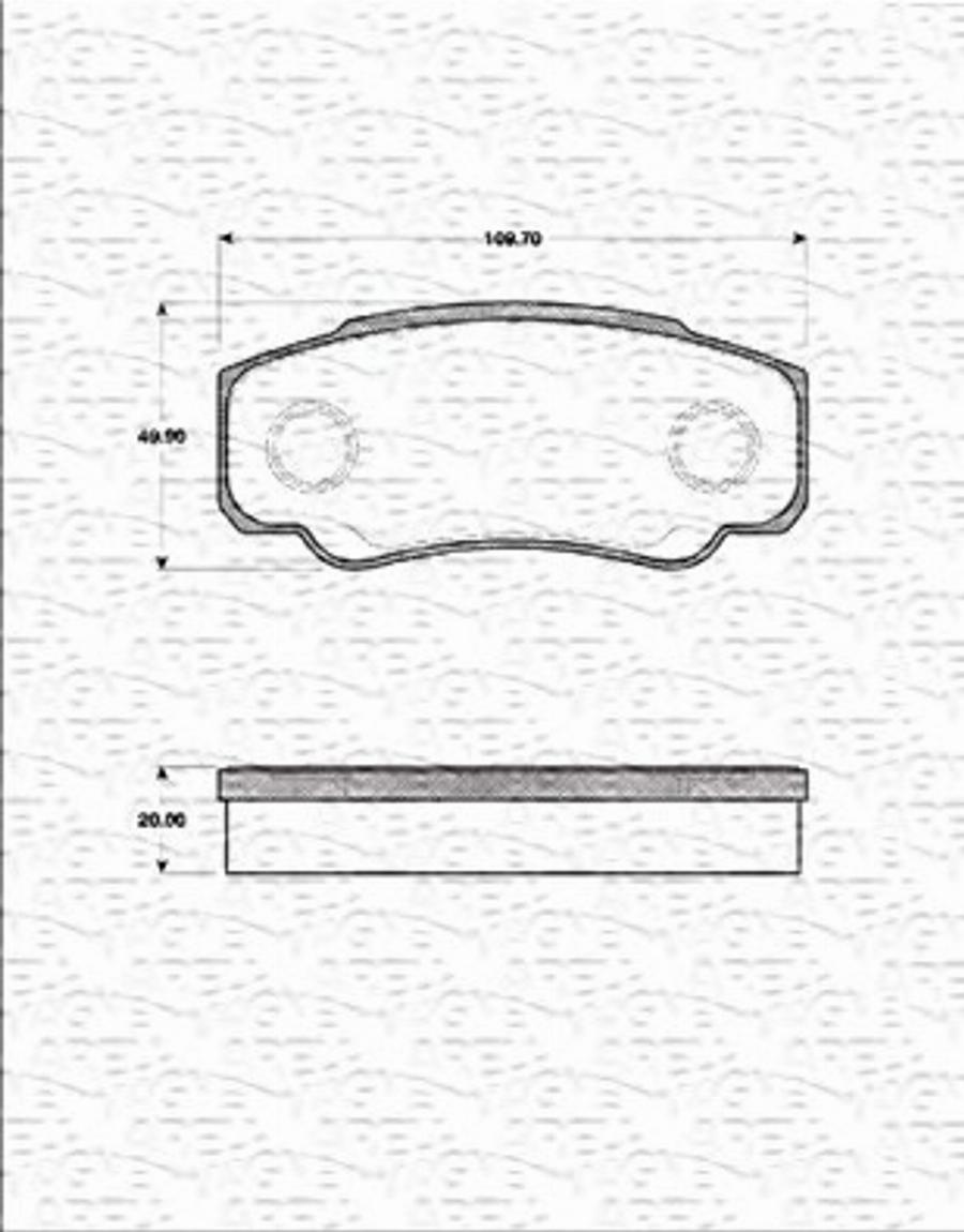 Magneti Marelli 363702161280 - Тормозные колодки, дисковые, комплект autodnr.net