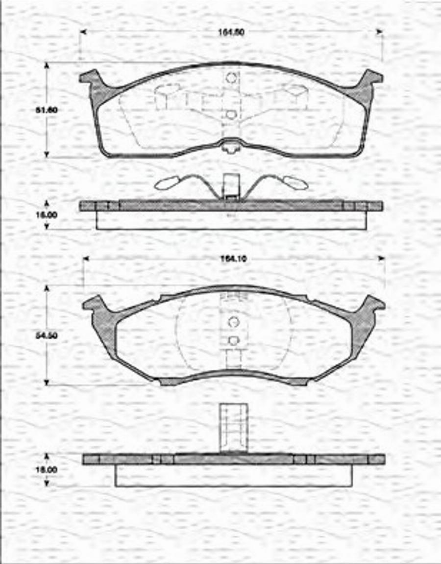 Magneti Marelli 363702161284 - Тормозные колодки, дисковые, комплект avtokuzovplus.com.ua