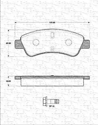 Magneti Marelli 363702161307 - Гальмівні колодки, дискові гальма autocars.com.ua