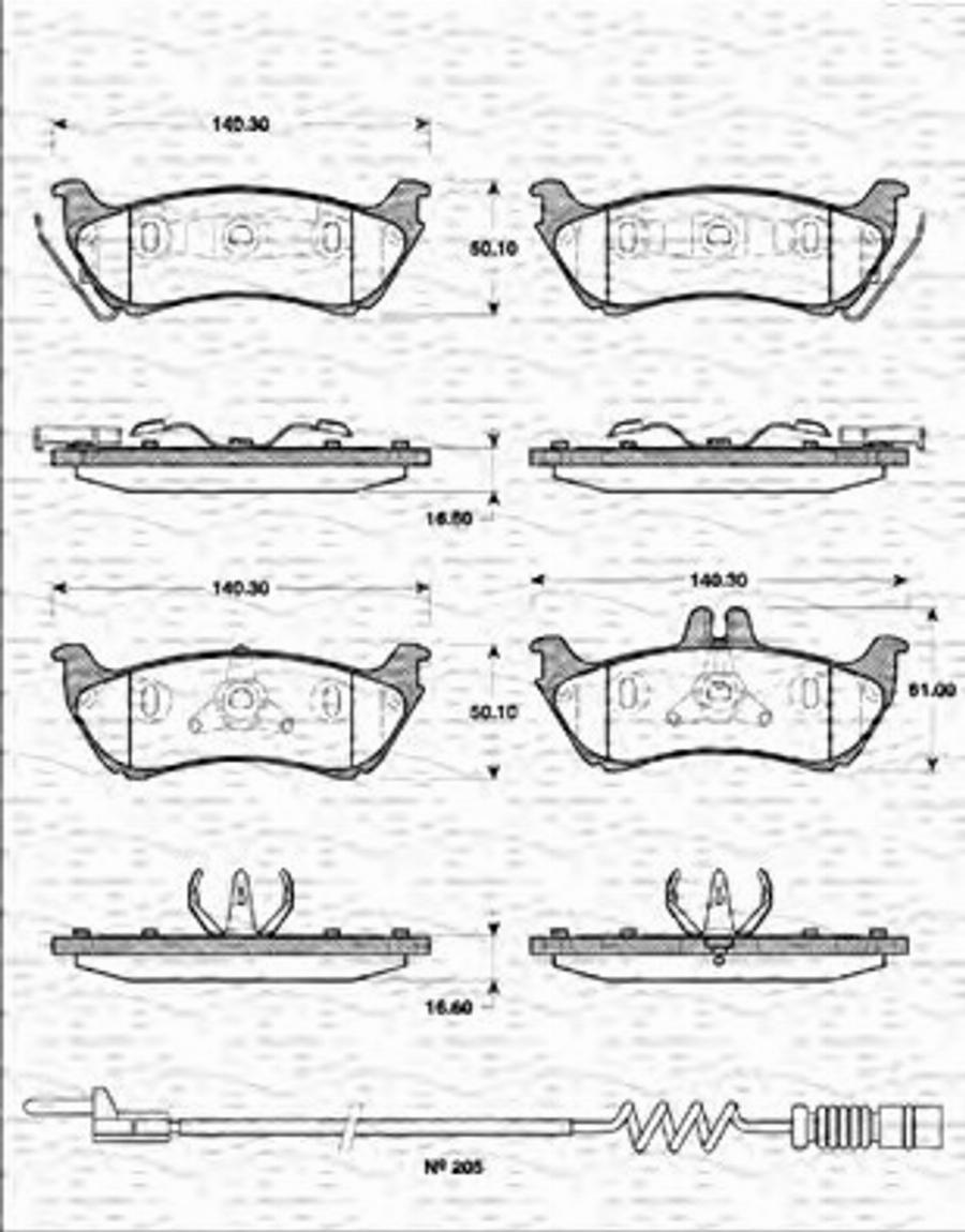 Magneti Marelli 363702161312 - Тормозные колодки, дисковые, комплект avtokuzovplus.com.ua