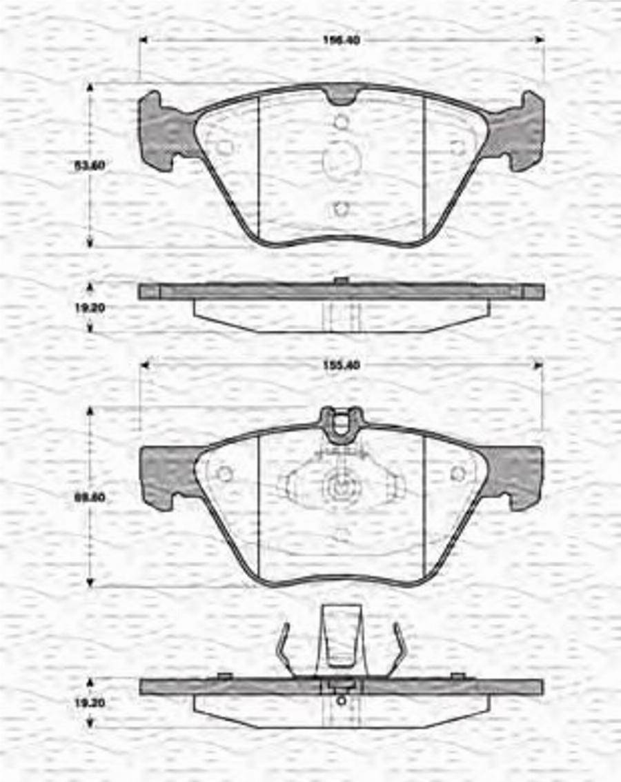 Magneti Marelli 363702161316 - Тормозные колодки, дисковые, комплект avtokuzovplus.com.ua