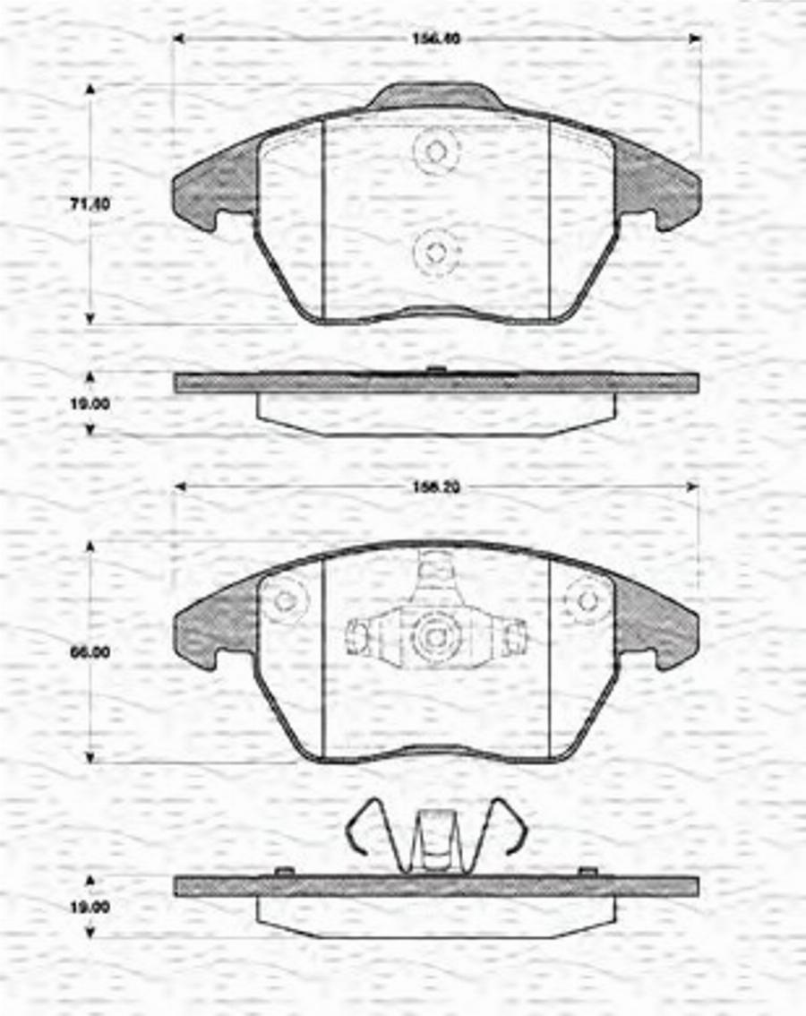 Magneti Marelli 363702161417 - Тормозные колодки, дисковые, комплект autodnr.net