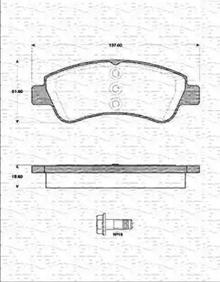 Magneti Marelli 363702161418 - Гальмівні колодки, дискові гальма autocars.com.ua