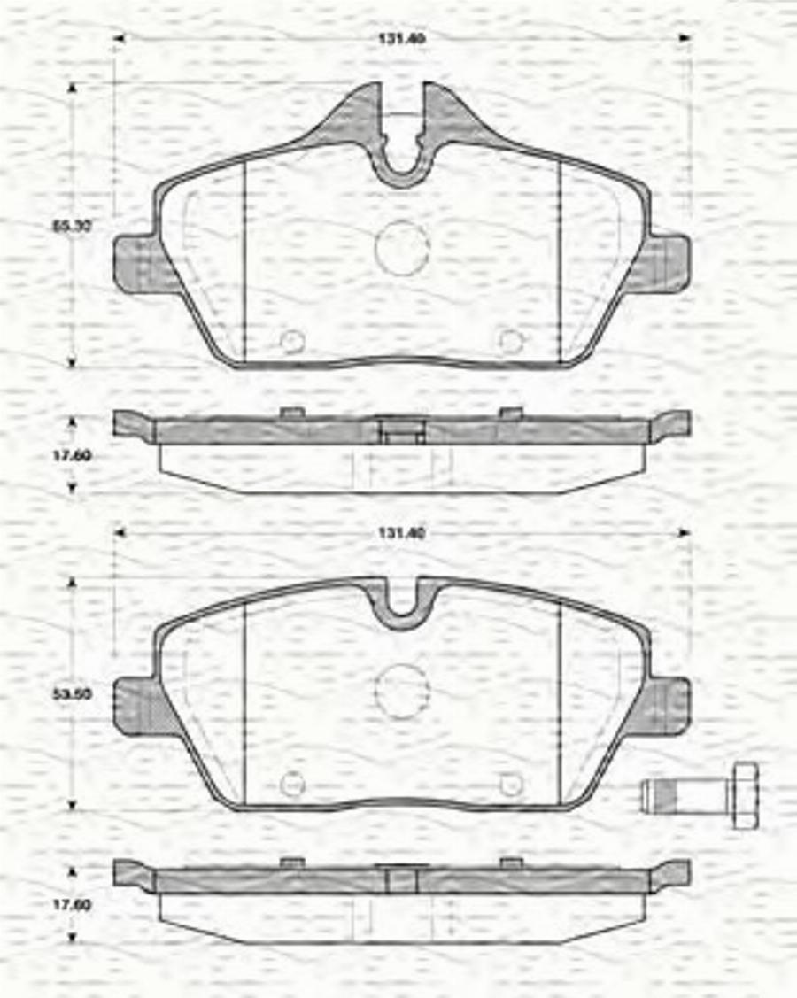 Magneti Marelli 363702161426 - Тормозные колодки, дисковые, комплект avtokuzovplus.com.ua