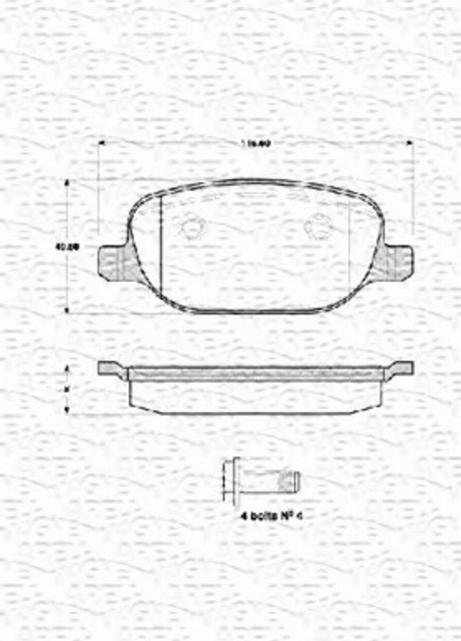 Magneti Marelli 363702161434 - Тормозные колодки, дисковые, комплект autodnr.net