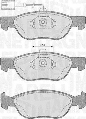 Magneti Marelli 363916060102 - Гальмівні колодки, дискові гальма autocars.com.ua