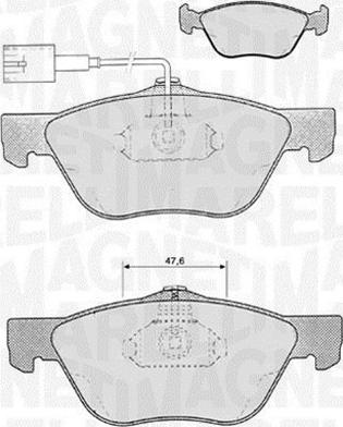 Magneti Marelli 363916060103 - Тормозные колодки, дисковые, комплект avtokuzovplus.com.ua