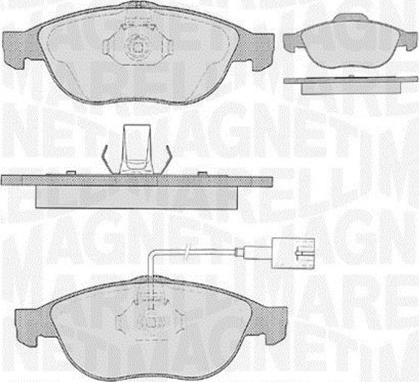 Magneti Marelli 363916060108 - Гальмівні колодки, дискові гальма autocars.com.ua