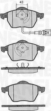 Magneti Marelli 363916060136 - Тормозные колодки, дисковые, комплект autodnr.net