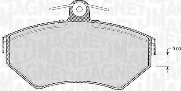 Magneti Marelli 363916060145 - Гальмівні колодки, дискові гальма autocars.com.ua