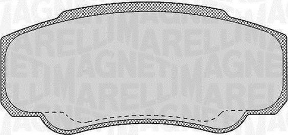 Magneti Marelli 363916060188 - Тормозные колодки, дисковые, комплект avtokuzovplus.com.ua