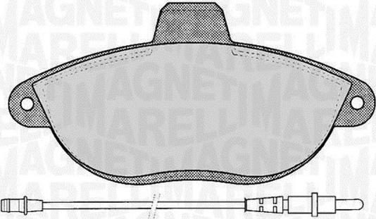 Magneti Marelli 363916060192 - Тормозные колодки, дисковые, комплект autodnr.net