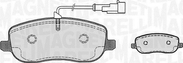 Magneti Marelli 363916060224 - Тормозные колодки, дисковые, комплект avtokuzovplus.com.ua