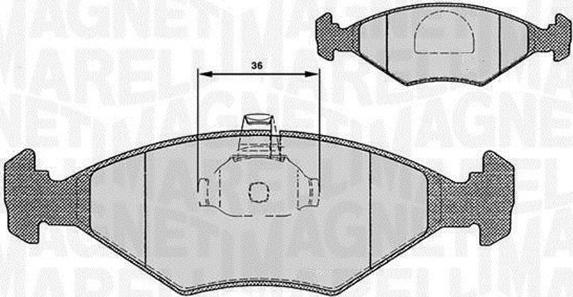 Magneti Marelli 363916060235 - Тормозные колодки, дисковые, комплект avtokuzovplus.com.ua