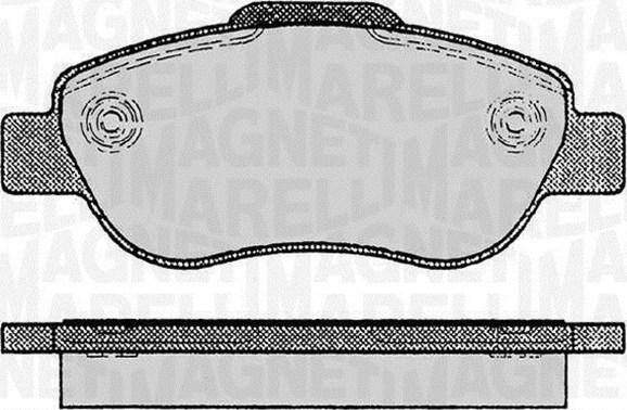 Magneti Marelli 363916060236 - Гальмівні колодки, дискові гальма autocars.com.ua