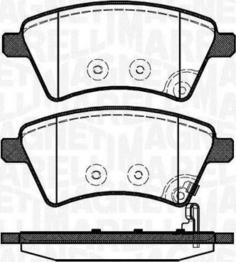 Magneti Marelli 363916060241 - Гальмівні колодки, дискові гальма autocars.com.ua