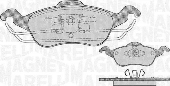 Magneti Marelli 363916060255 - Тормозные колодки, дисковые, комплект avtokuzovplus.com.ua