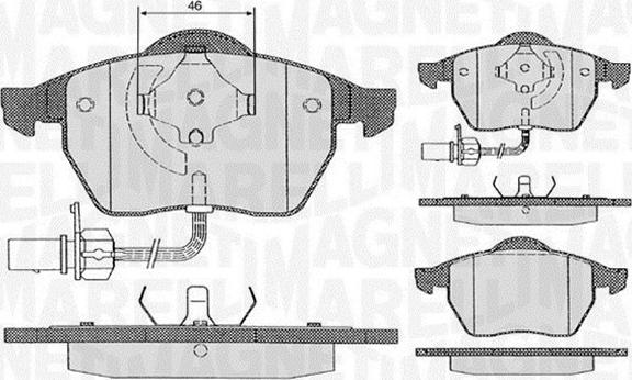 Magneti Marelli 363916060261 - Тормозные колодки, дисковые, комплект avtokuzovplus.com.ua