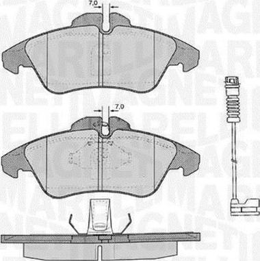 Magneti Marelli 363916060321 - Тормозные колодки, дисковые, комплект autodnr.net