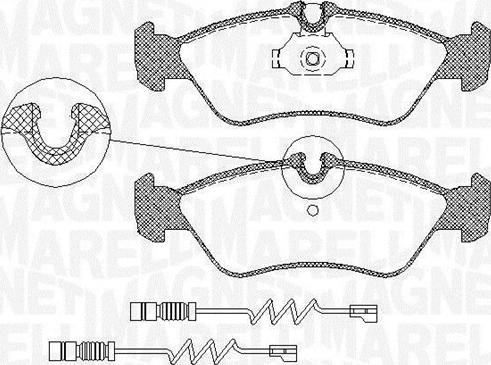 Magneti Marelli 363916060323 - Тормозные колодки, дисковые, комплект avtokuzovplus.com.ua