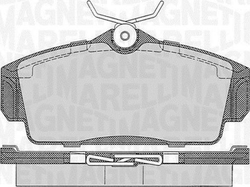 Magneti Marelli 363916060344 - Тормозные колодки, дисковые, комплект avtokuzovplus.com.ua