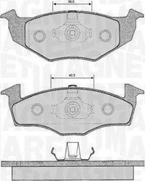 Magneti Marelli 363916060390 - Тормозные колодки, дисковые, комплект avtokuzovplus.com.ua