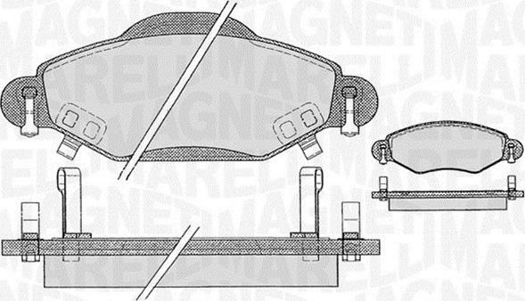 Magneti Marelli 363916060410 - Гальмівні колодки, дискові гальма autocars.com.ua