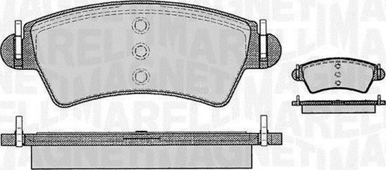 Magneti Marelli 363916060538 - Тормозные колодки, дисковые, комплект avtokuzovplus.com.ua