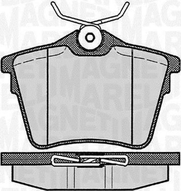 Magneti Marelli 363916060616 - Тормозные колодки, дисковые, комплект avtokuzovplus.com.ua