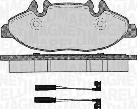 Magneti Marelli 363916060617 - Тормозные колодки, дисковые, комплект avtokuzovplus.com.ua