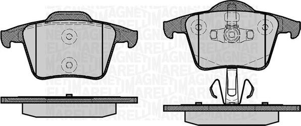 Magneti Marelli 363916060681 - Тормозные колодки, дисковые, комплект autodnr.net