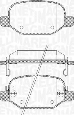 Magneti Marelli 363916060688 - Гальмівні колодки, дискові гальма autocars.com.ua