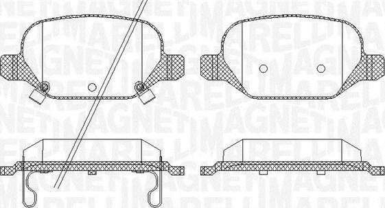 Magneti Marelli 363916060689 - Гальмівні колодки, дискові гальма autocars.com.ua