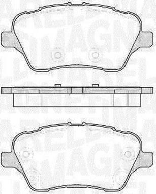 Magneti Marelli 363916060712 - Тормозные колодки, дисковые, комплект autodnr.net